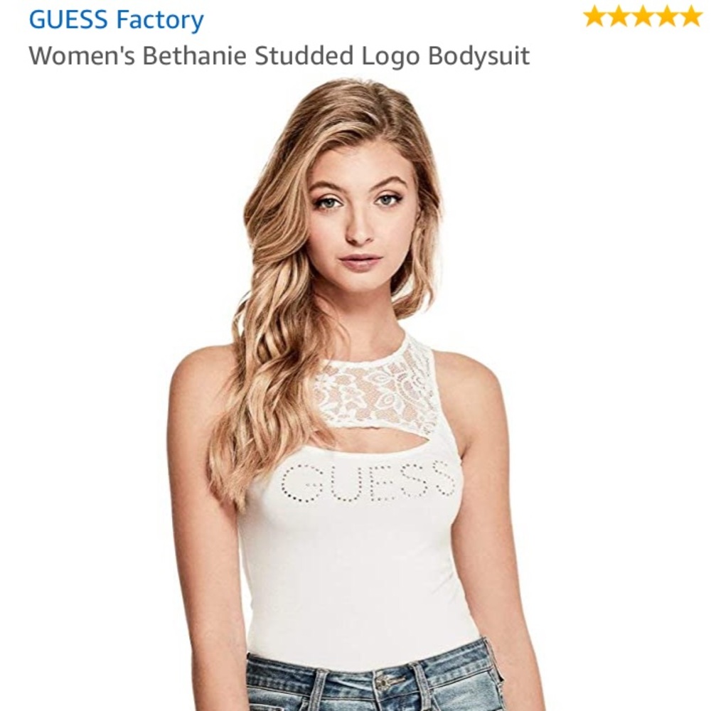 Woman’s Bethanie studded logo bodysuit